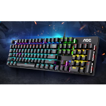 AOC GK410塑料面板青轴机械键盘