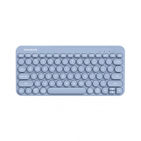 新盟K702蓝牙+2.4G双模无线单键盘 蓝色