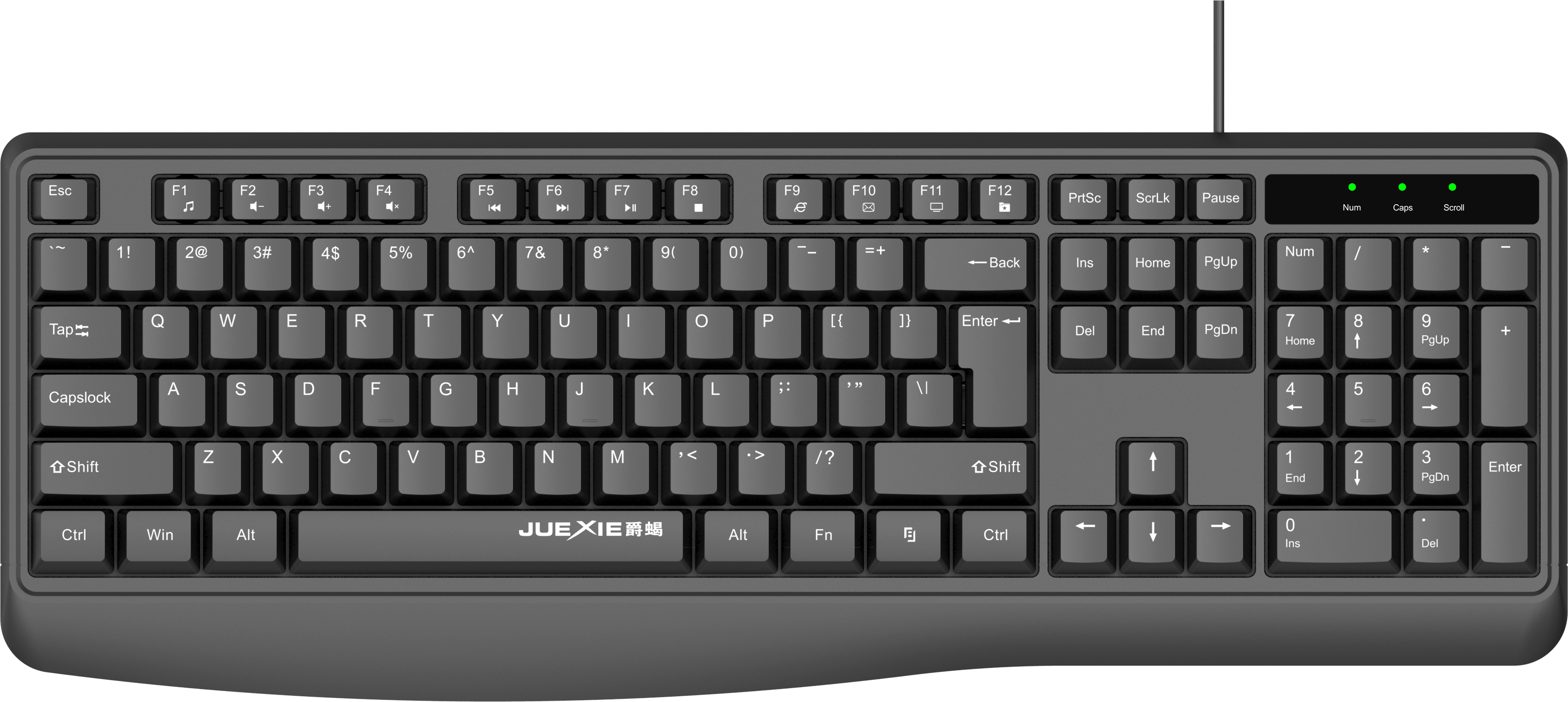 爵蝎 JK-205桌面精灵 USB有线键盘