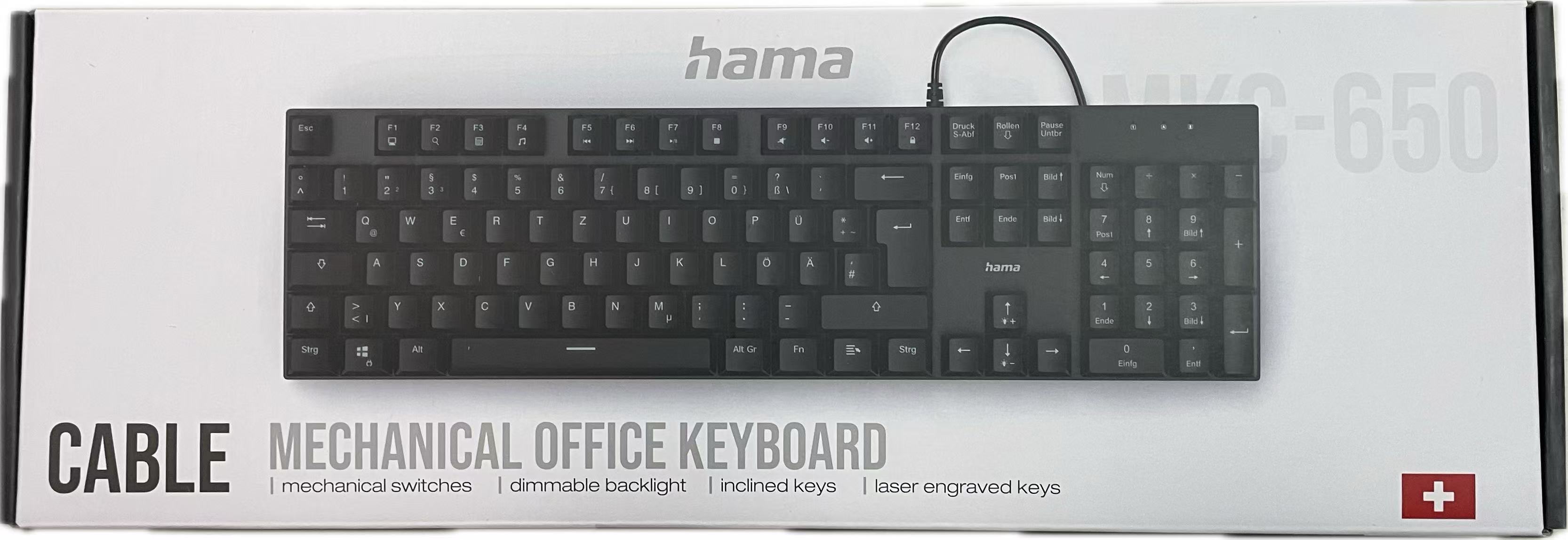 凯迪威hama MKC-650机械键盘白光黑轴