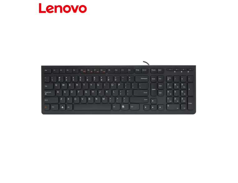 联想（Lenovo）K5819 有线键盘 办公键盘 纤薄巧克力键盘 电脑键盘 笔记本键盘 K5819 黑色有线键盘 有线