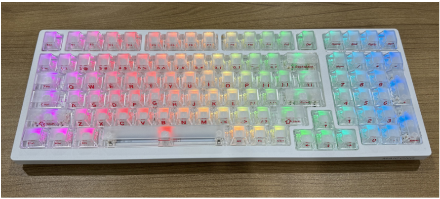 新盟K980白透三模椰白轴（有限+无线+蓝牙）三模椰白轴机械键盘