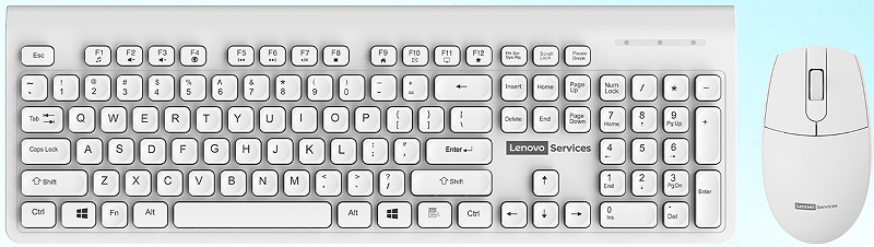 联想Lenovo Services 无线KN01巧克力键鼠套装白色